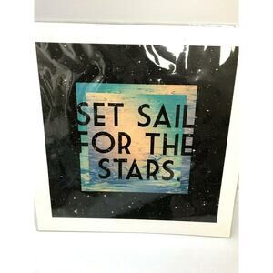 Set Sail For The Stars Art Print,Graduation Gift,Inspiration Art,13" x 13",Dream